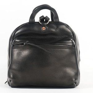 Handmade vintage leather small backpack women's